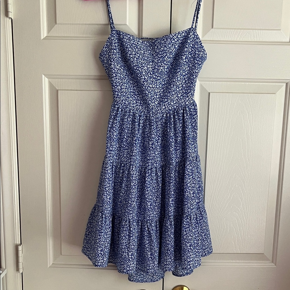 Princess Polly Tropez Blue and White  Floral Mini Dress